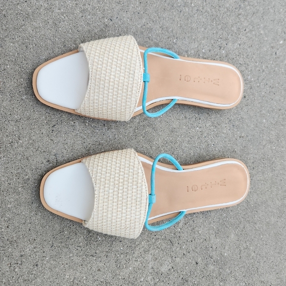 WITE 3 Colored Pop Slider Raffia Sandals - Picture 2 of 11